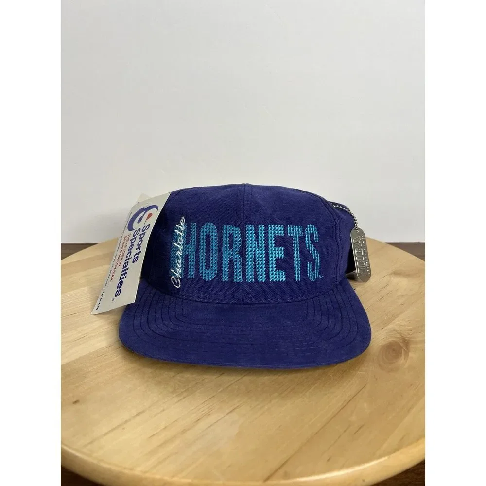 Vintage 90s NBA Charlotte‎ Hornets SnapBack Hat NWT